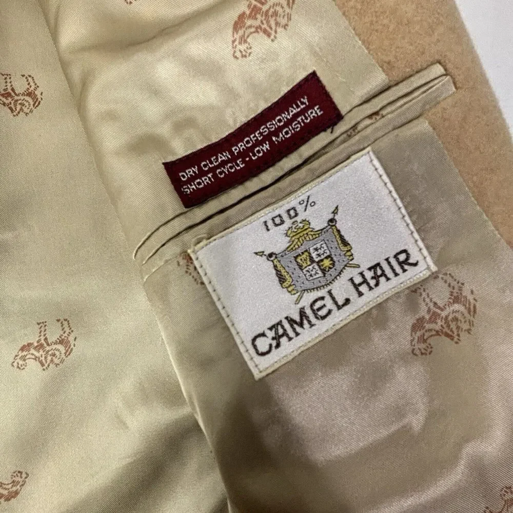 VTG Jos A Bank Executive 100% Camel Hair‎ Blazer Sport Coat Classic Mens 42R EUC